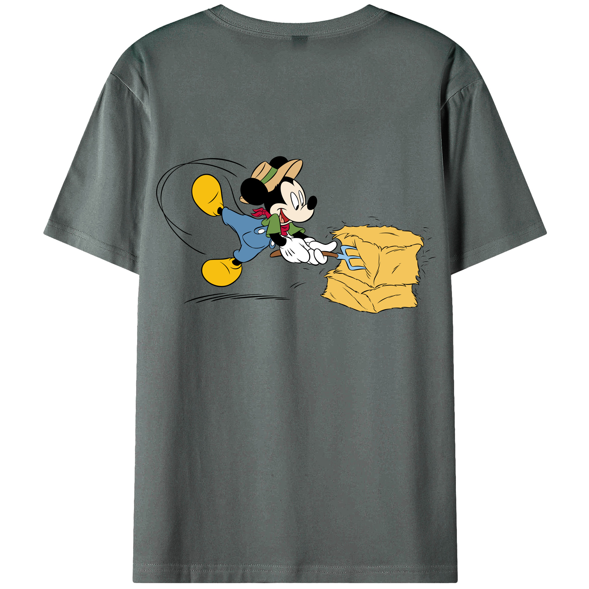 （画像用） ミッキーマウス Mickey Mouse 綿100％半袖Tシャツ（背面プリント）
